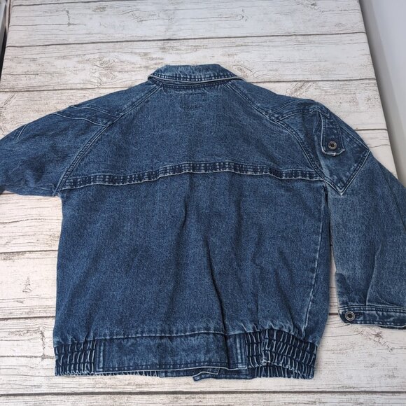 Vintage Tradition 80's Denim Bomber Jacket Jean Jacket - Picture 7 of 7